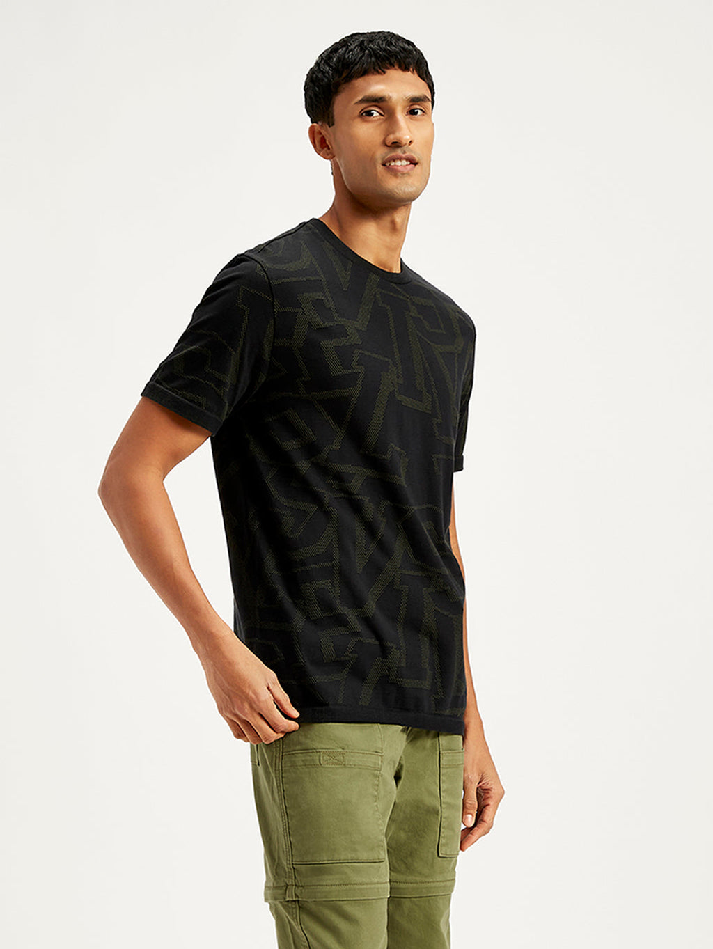 Men's Typographic Print Regular Fit T-Shirt