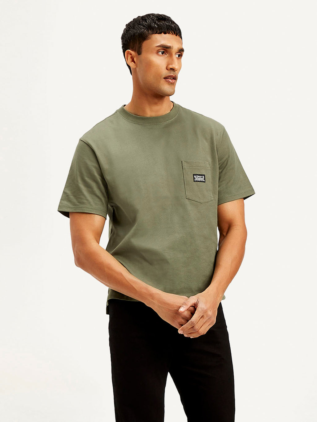 Men's Solid Crew Neck T-Shirt