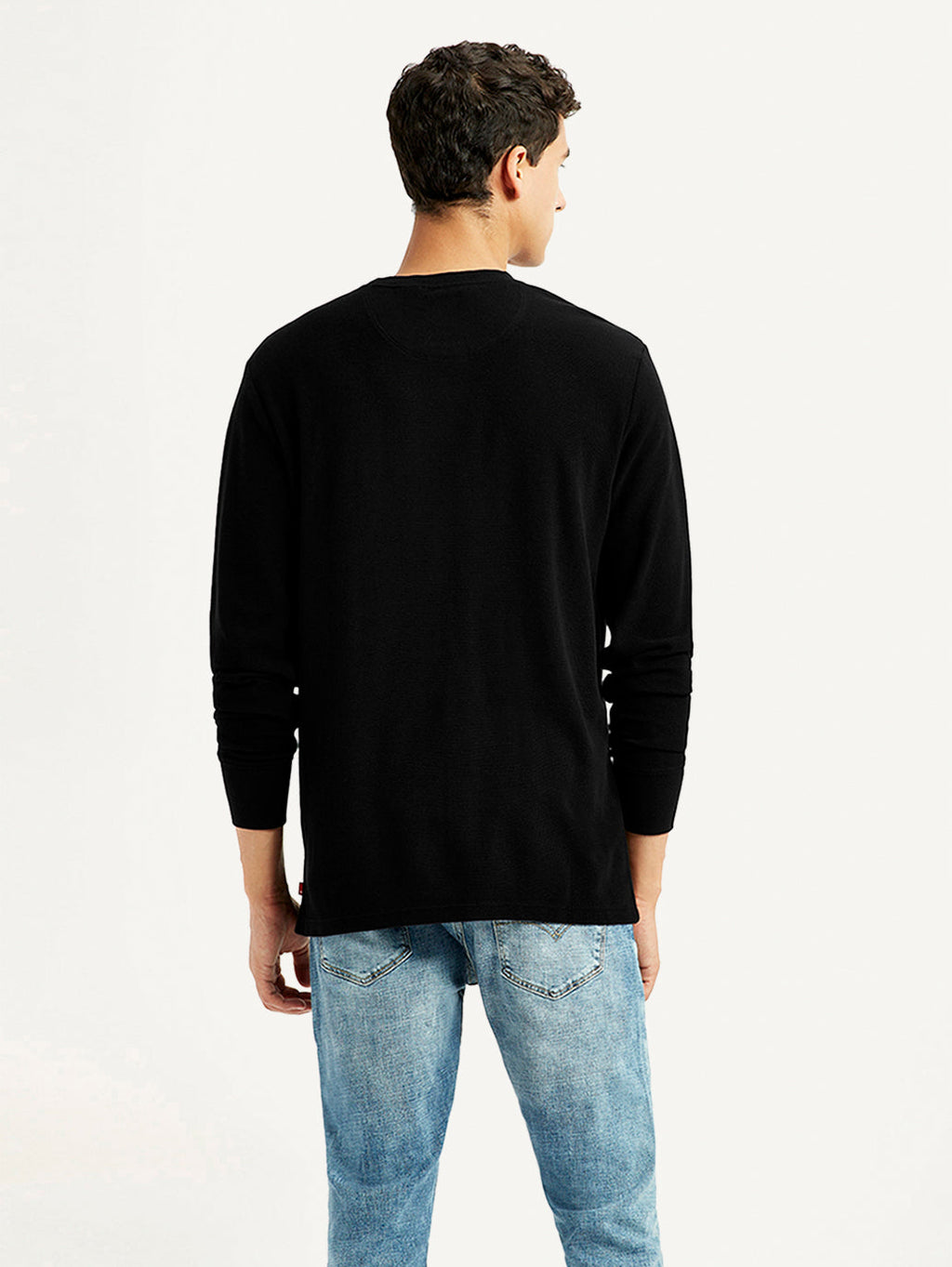 Men's Solid Black Crew Neck T-shirt