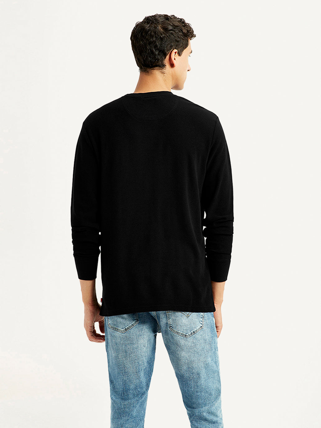 Men's Solid Black Crew Neck T-shirt