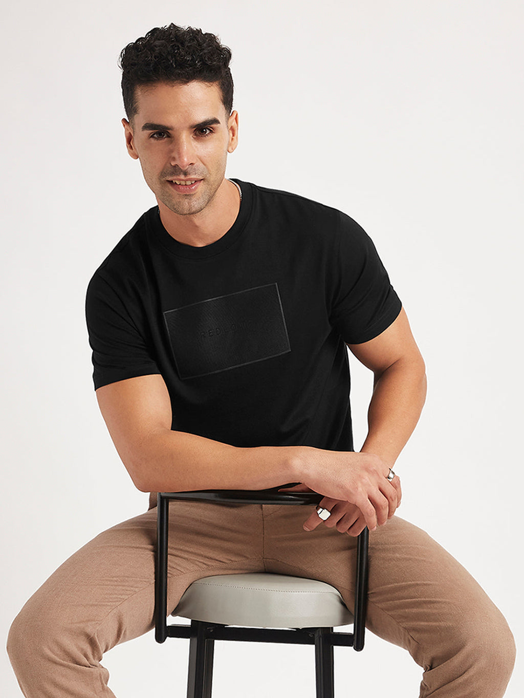 Men's Redloop Textured Slim Fit T-Shirt
