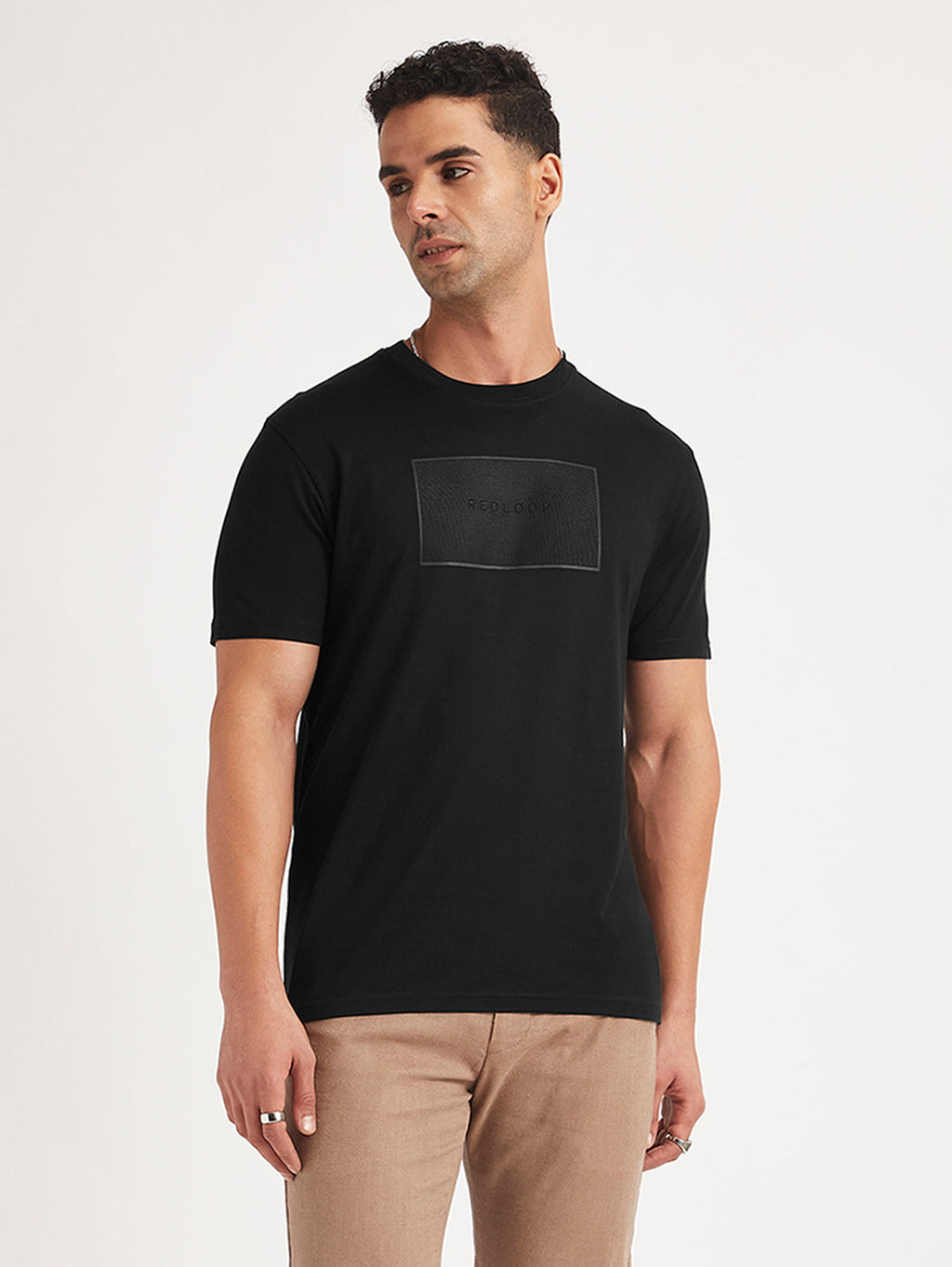 Men's Redloop Textured Slim Fit T-Shirt