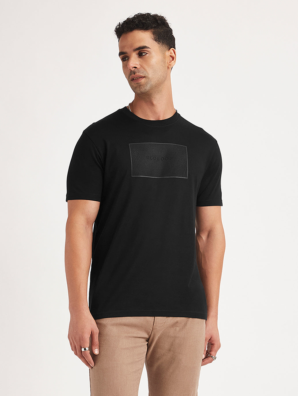 Men's Redloop Textured Slim Fit T-Shirt