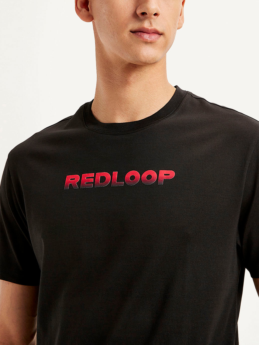 Men's Redloop Typographic Print Slim Fit T-shirt