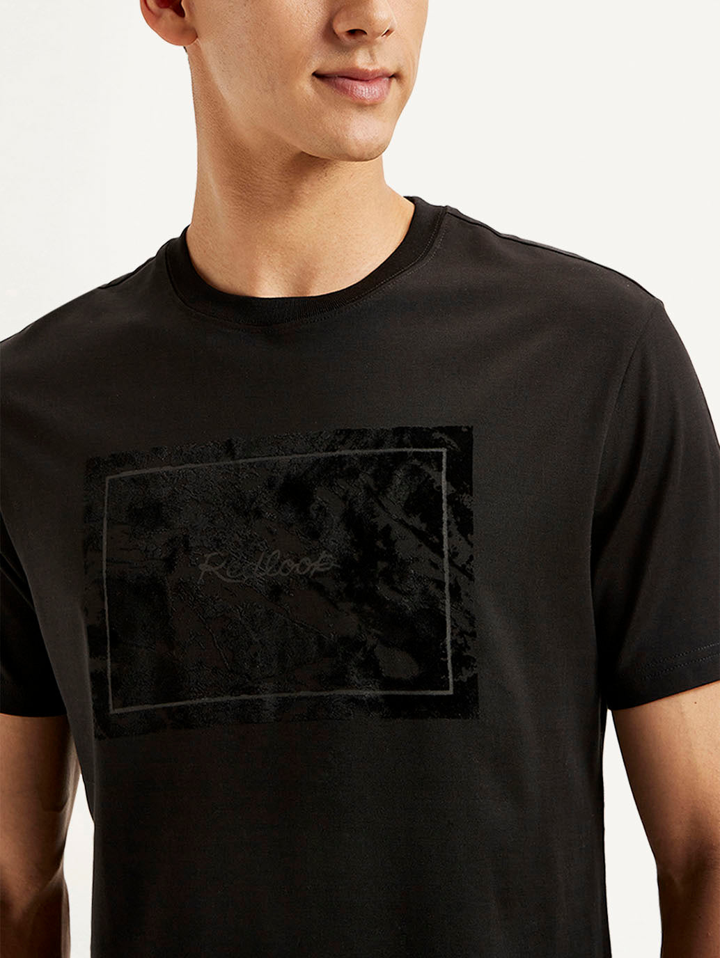 Men's Redloop Typographic Print Slim Fit T-shirt