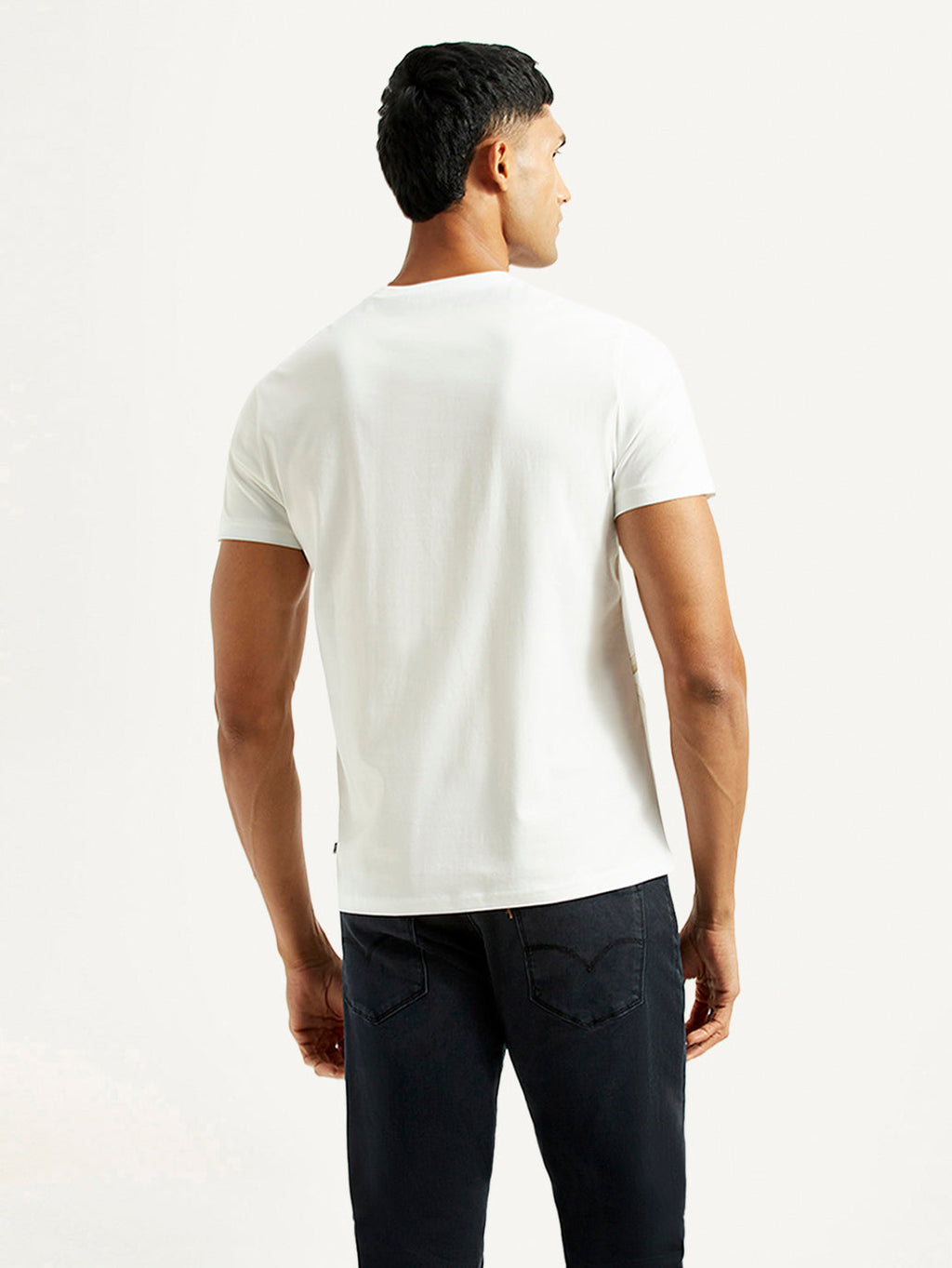 Men's Redloop Floral White Slim Fit T-shirt