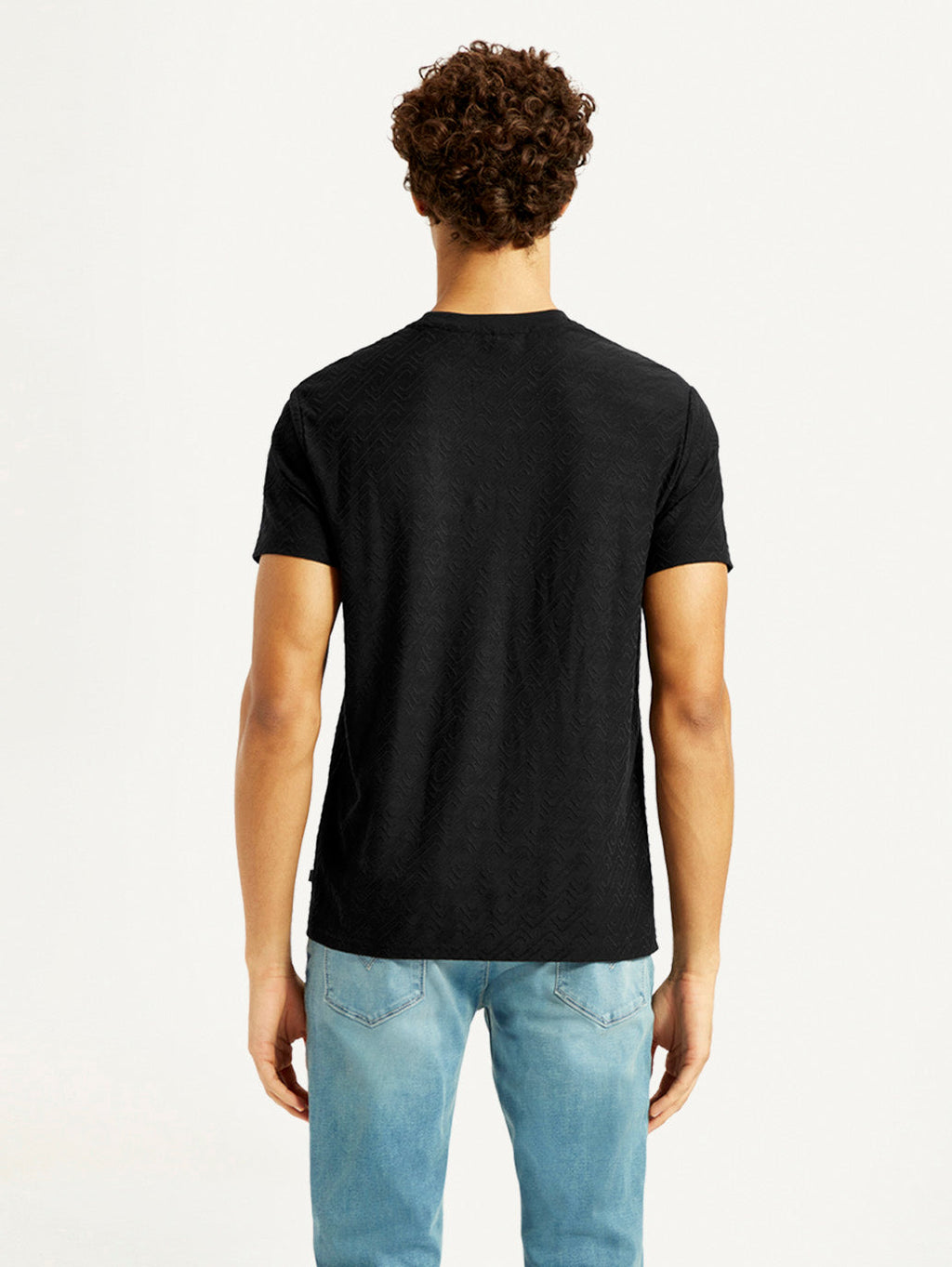 Men's Redloop Solid Black Slim Fit T-shirt