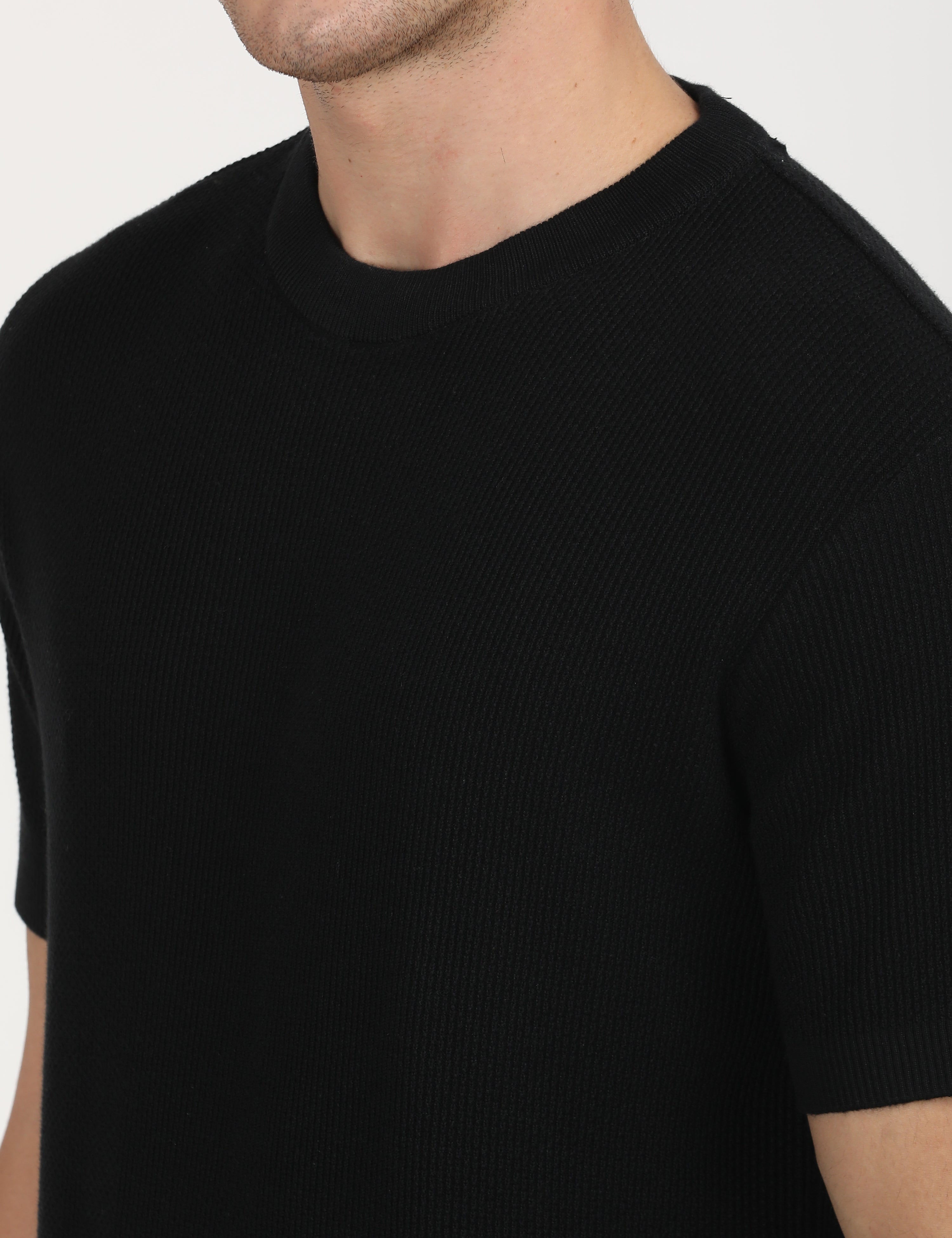 Men's Textured Slim Fit T-Shirt