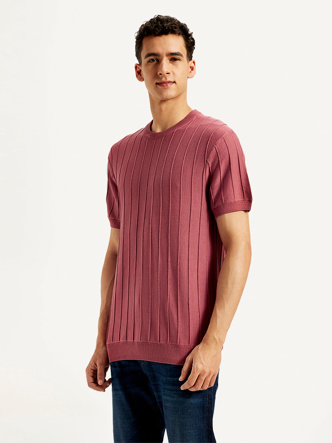 Men's Redloop Textured Slim Fit T-Shirt