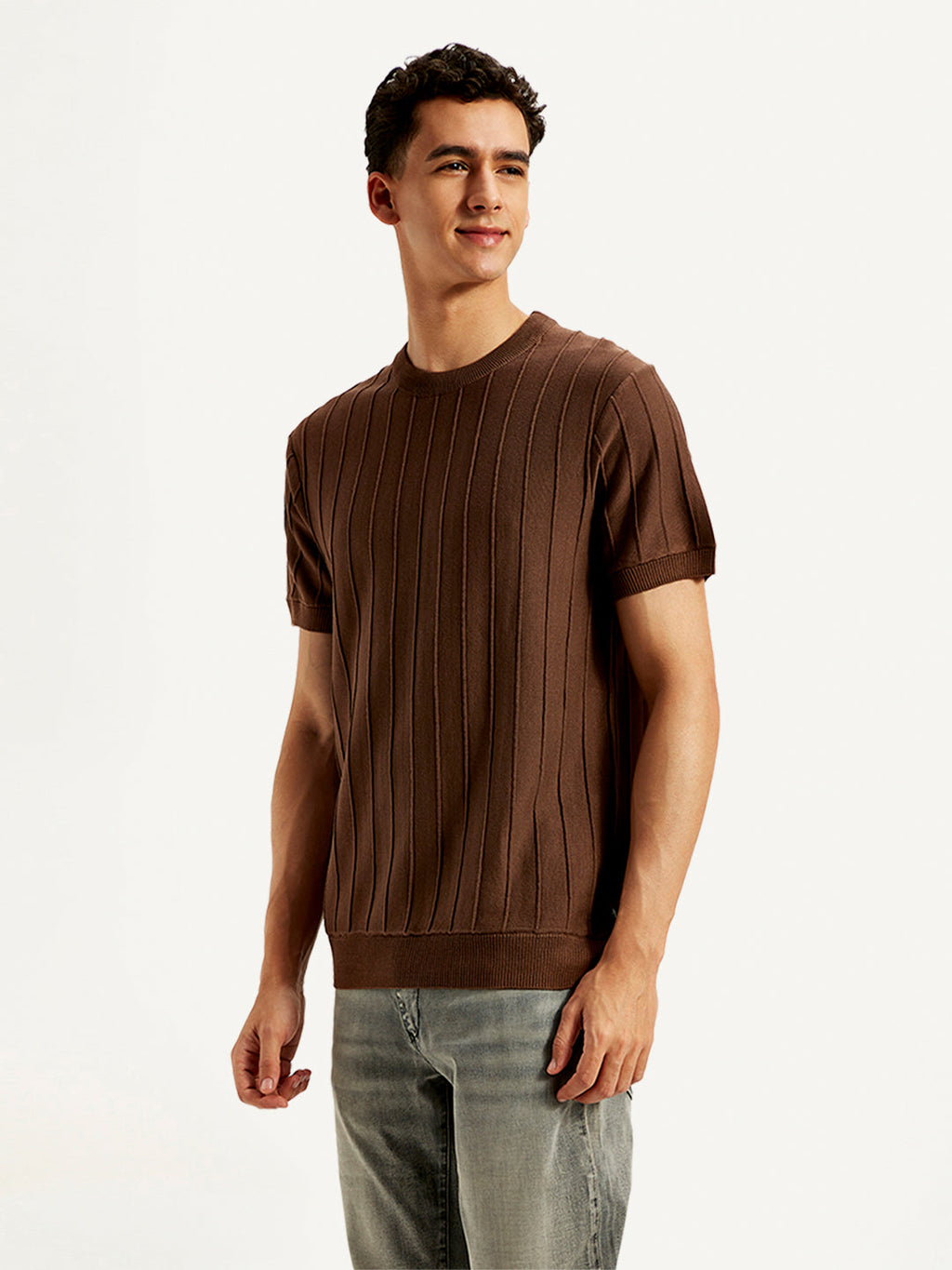 Men's Redloop Textured Slim Fit T-Shirt