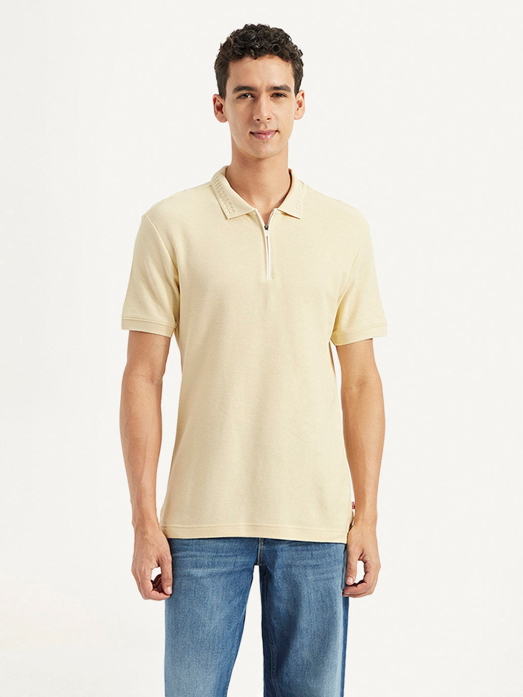 Men's Solid Slim Fit Polo T-shirt