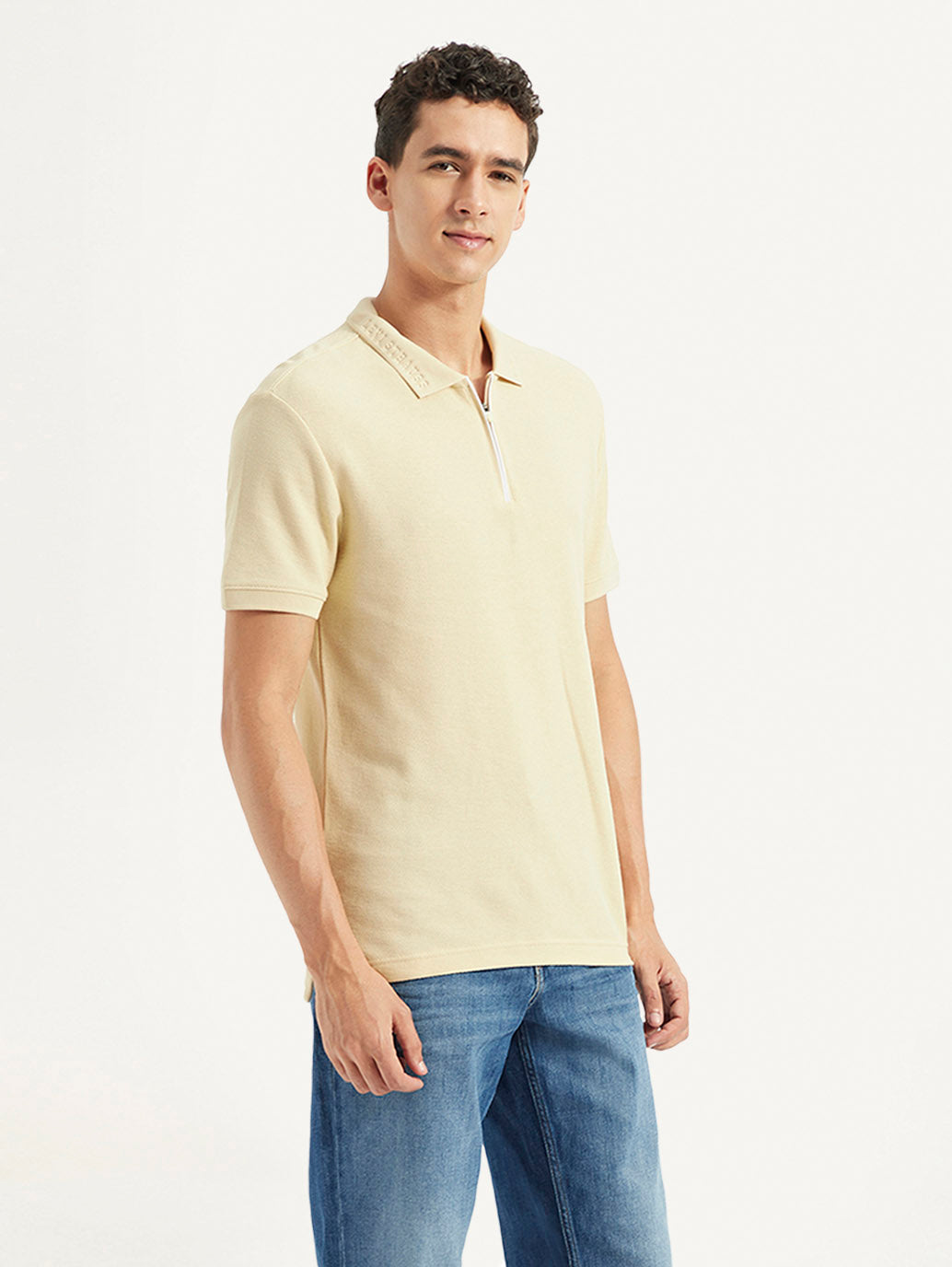 Men's Solid Slim Fit Polo T-shirt