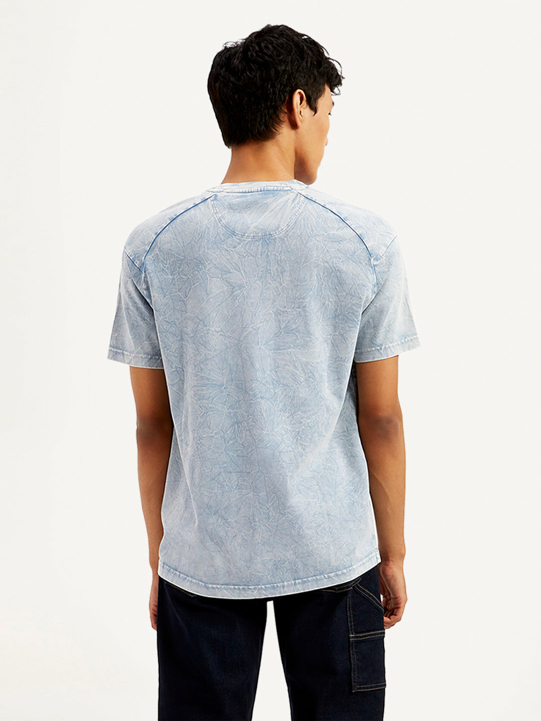 Men's Abstract Dyed Crew Neck T-Shirt