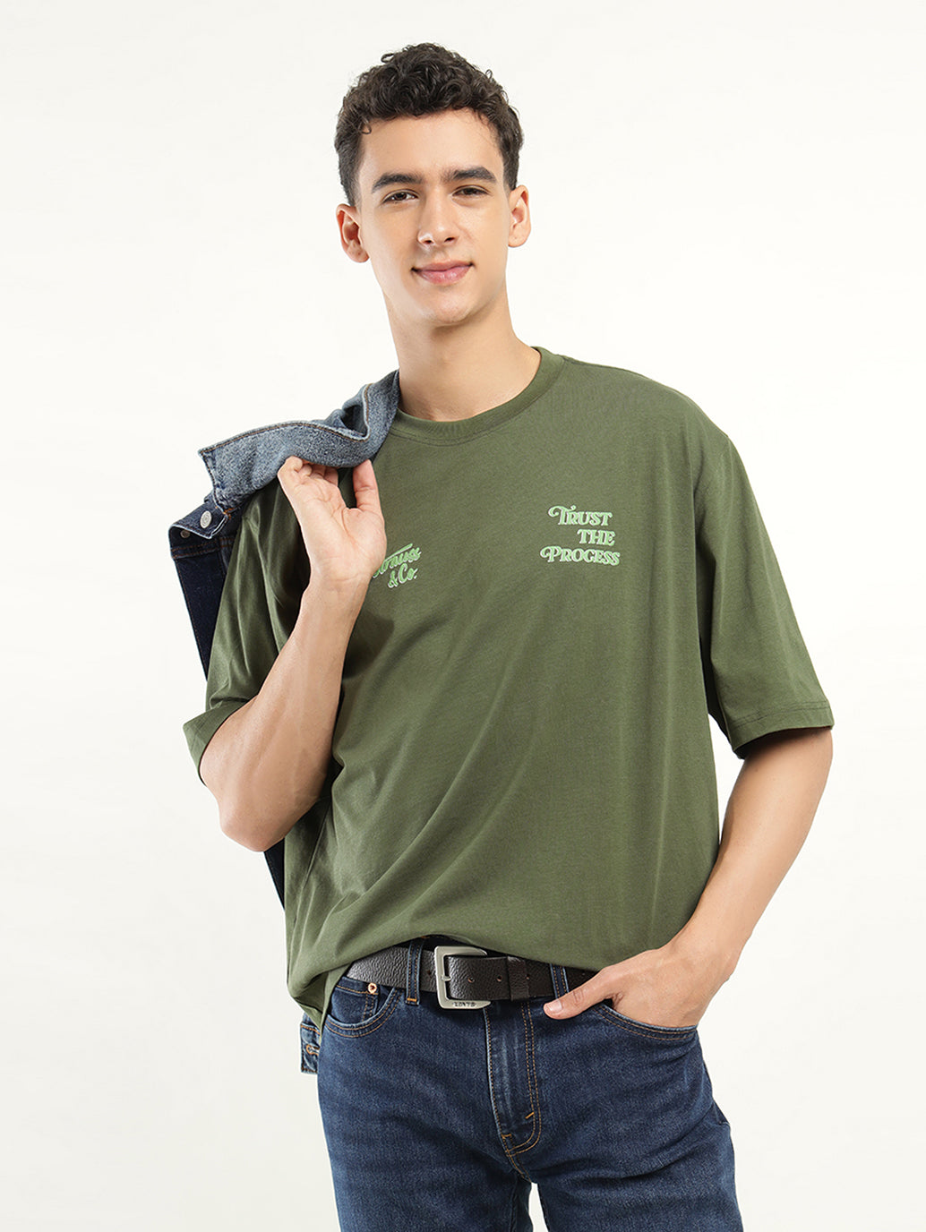 Men's Solid Loose Fit T-Shirt