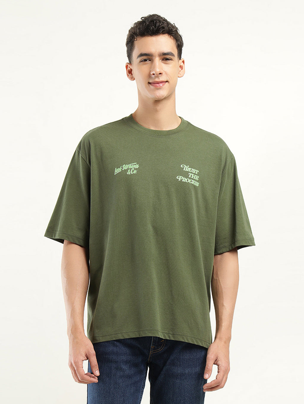 Men's Solid Loose Fit T-Shirt