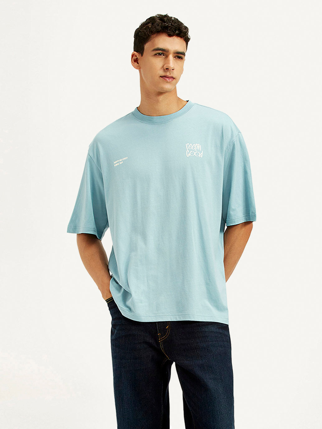 Men's Typography Loose Fit T-Shirt