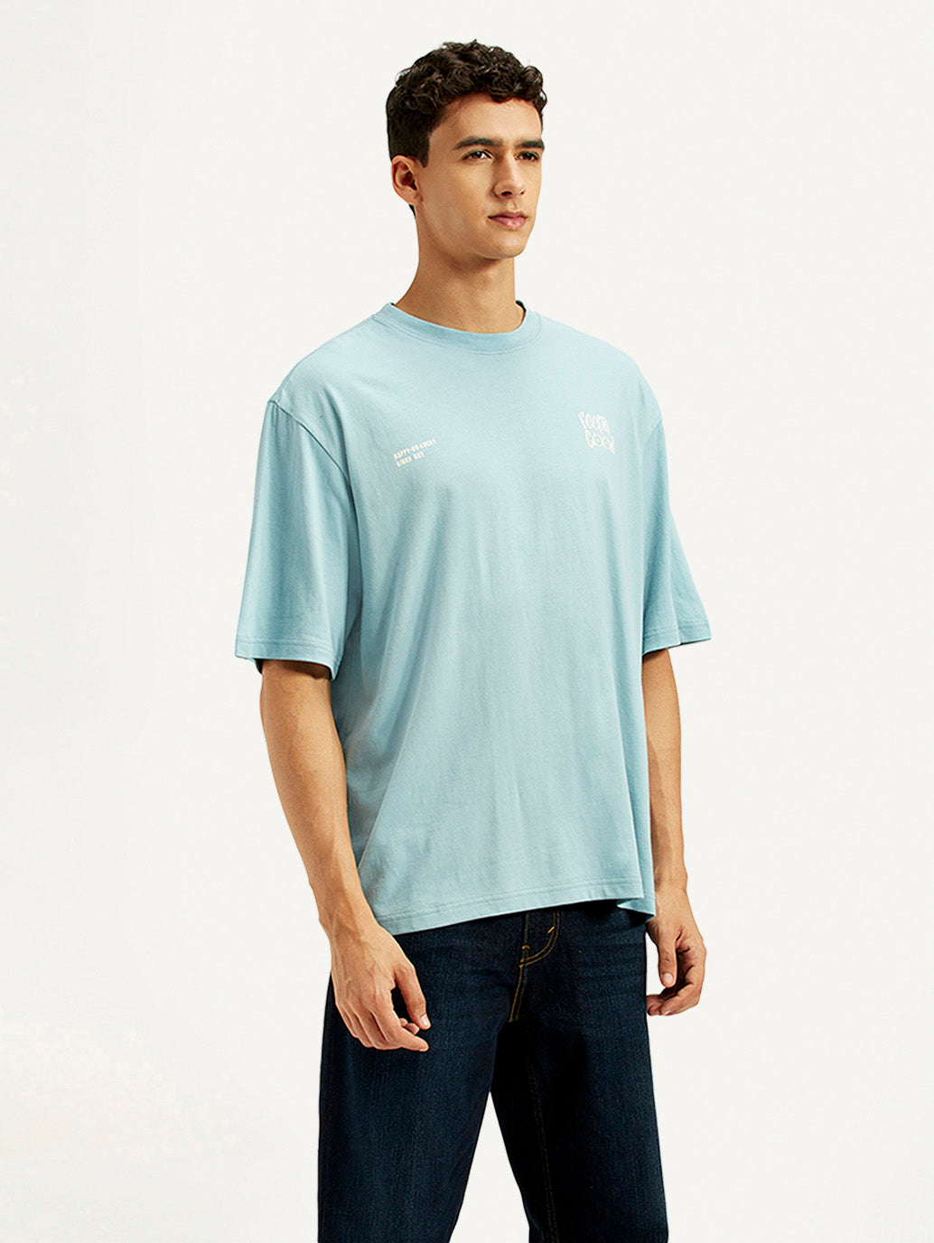 Men's Typography Loose Fit T-Shirt