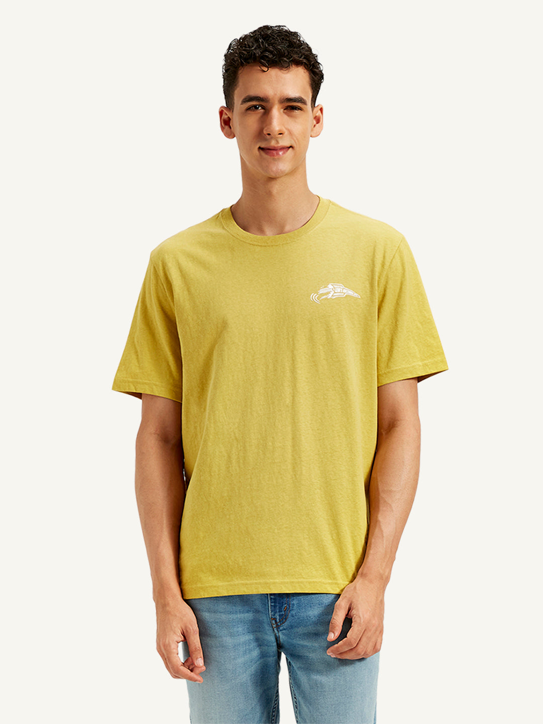 Men's Typographic Print Crew Neck T-Shirt