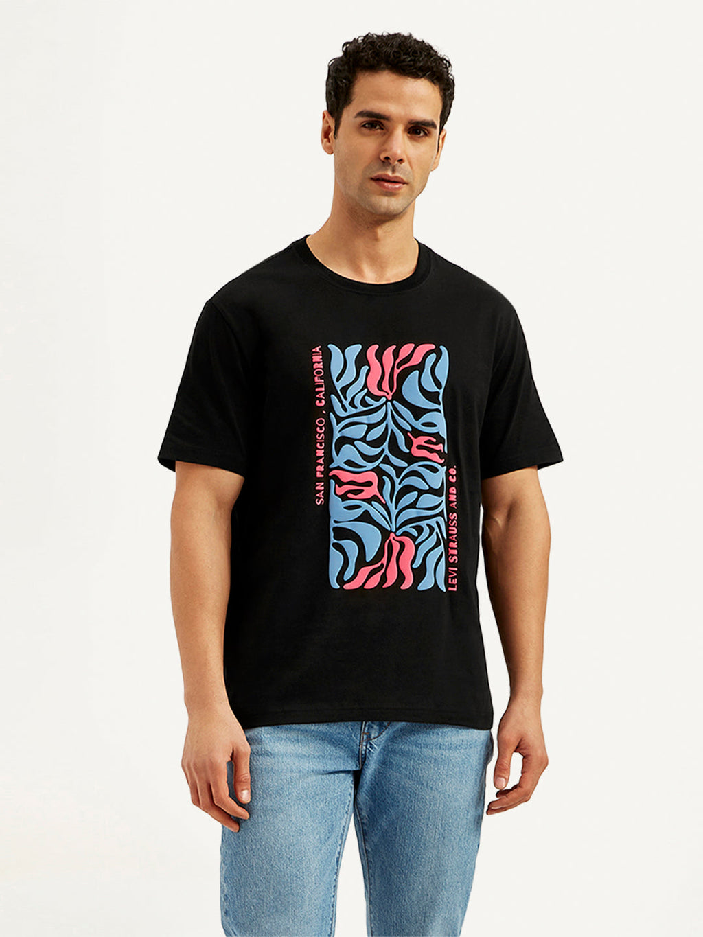 Men's Graphic Print Crew Neck T-Shirt