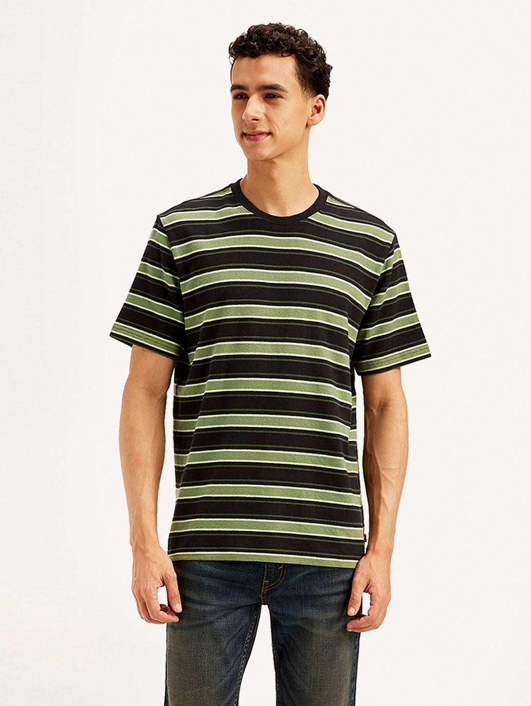 Men's Striped Crew Neck T-shirt