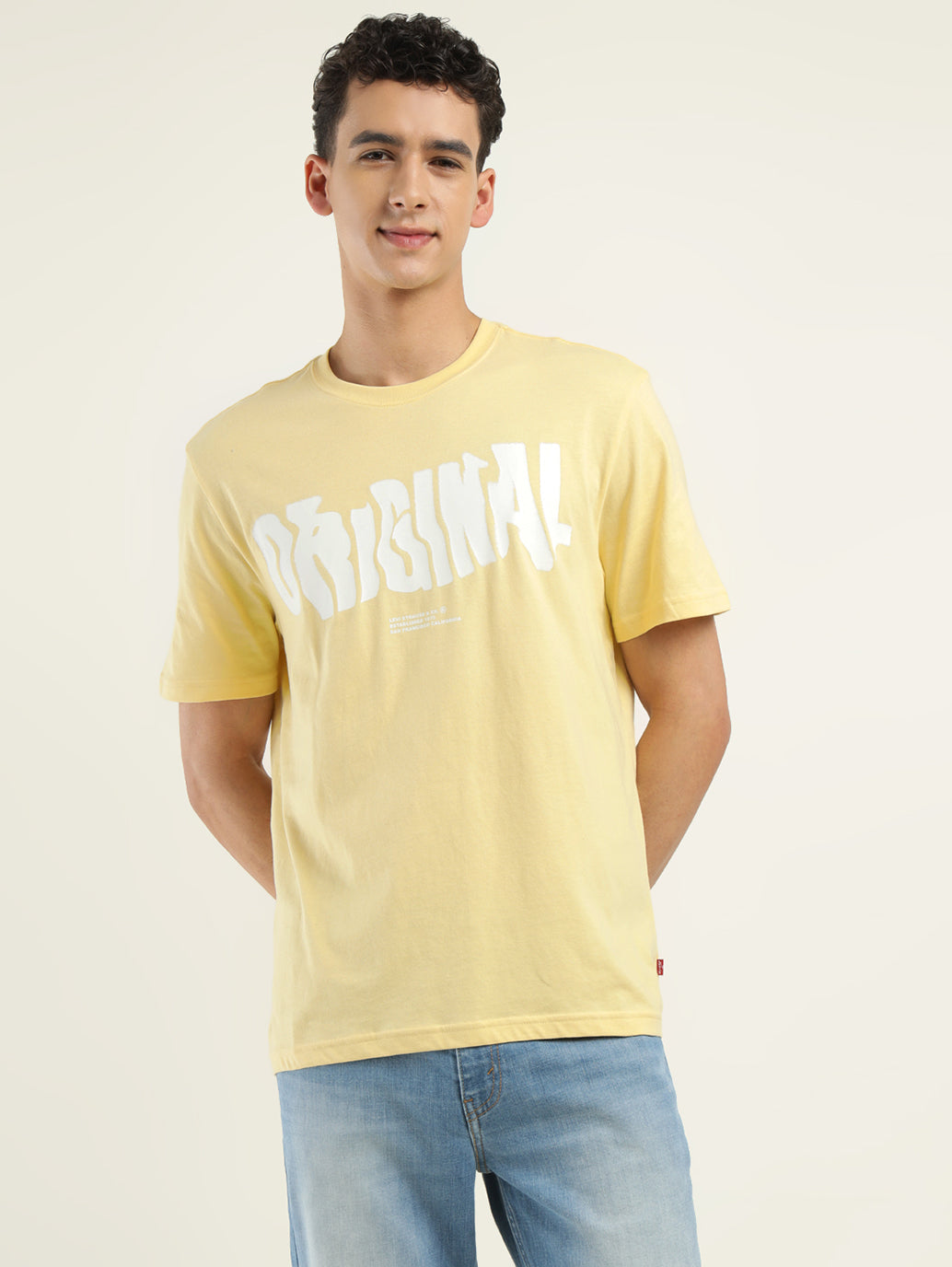 Men's Typographic Print Crew Neck T-Shirt