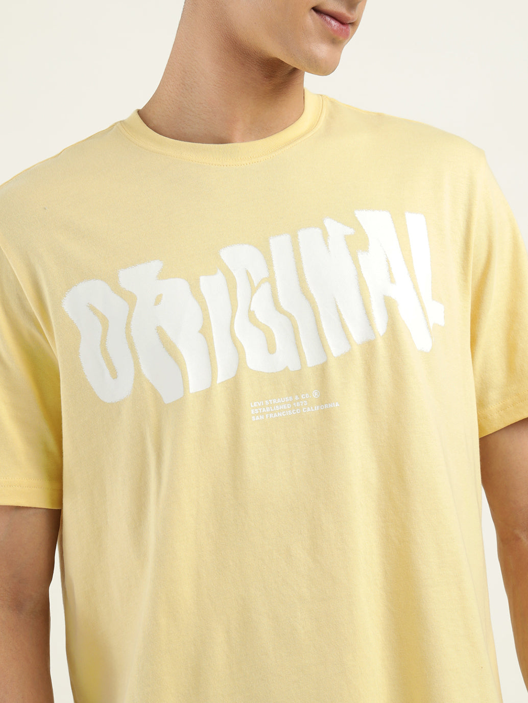 Men's Typographic Print Crew Neck T-Shirt