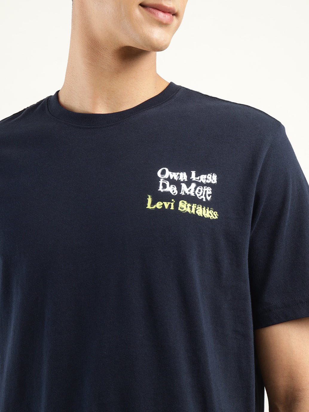 Men's Typographic Print Crew Neck T-Shirt