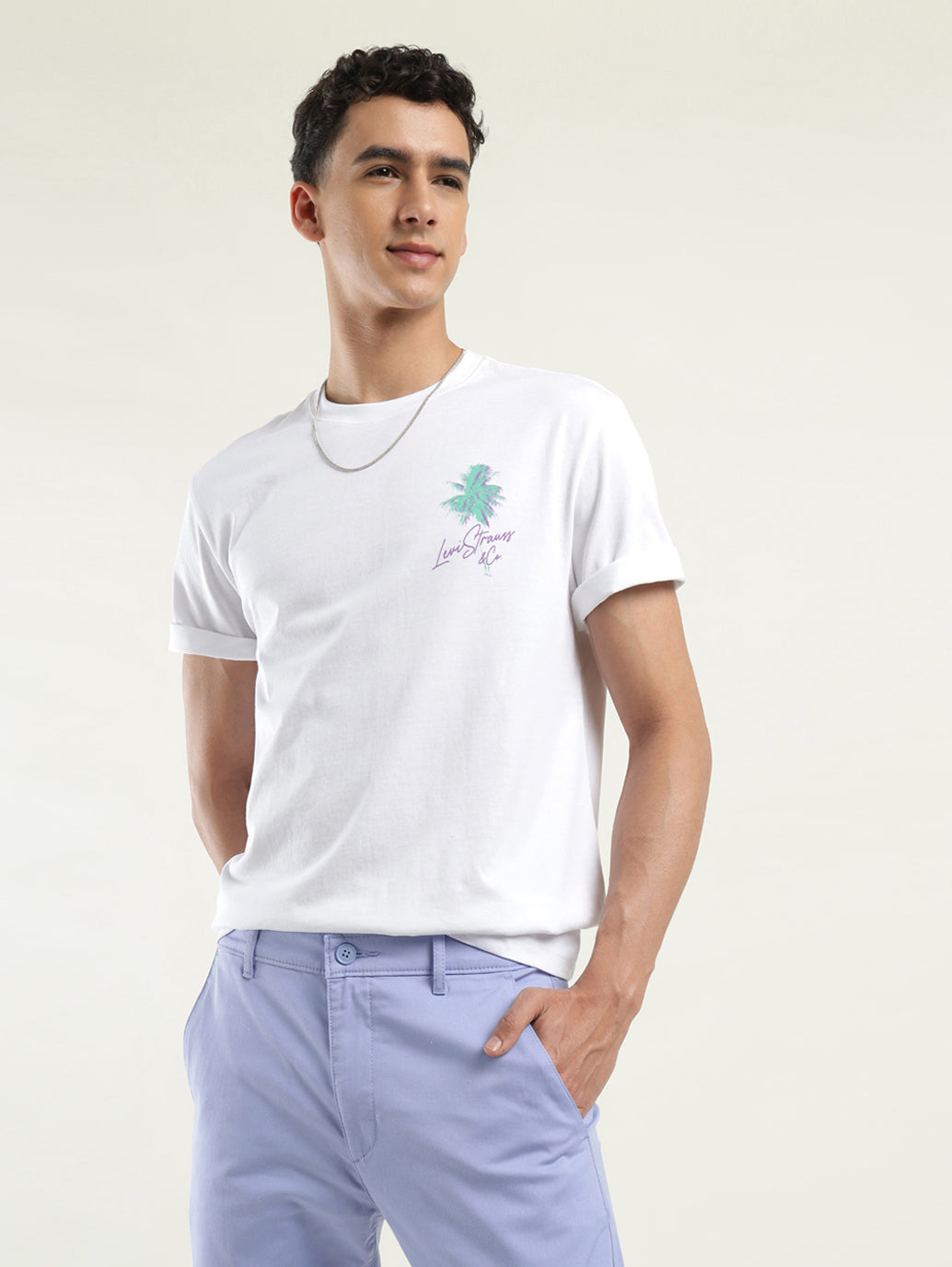 Men's Solid Crew Neck T-Shirt