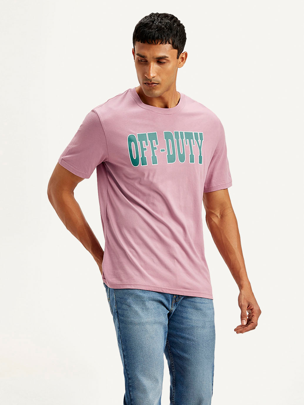 Men's Typography Crew Neck T-shirt