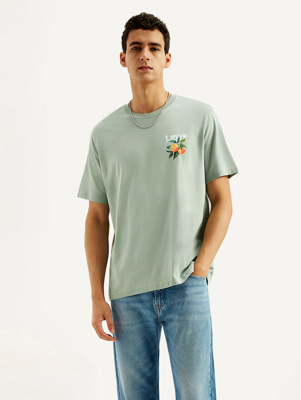 Men's Graphic Print Crew Neck T-shirt