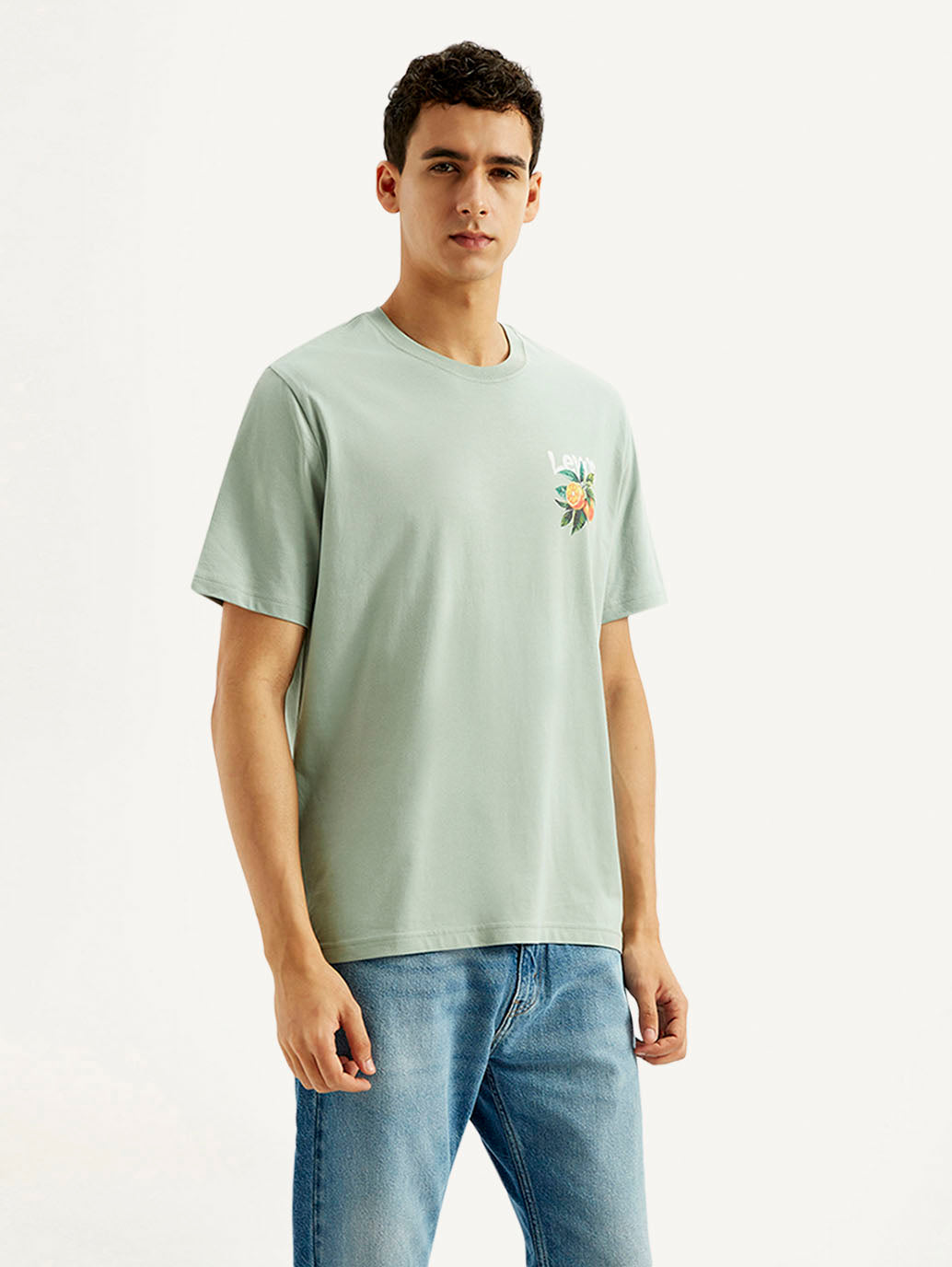 Men's Graphic Print Crew Neck T-shirt