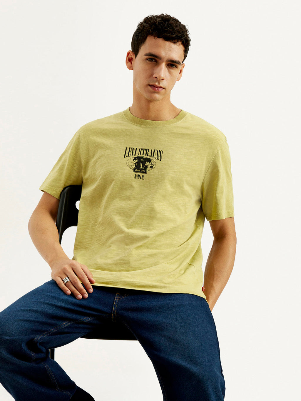 Men's Graphic Overdyed Crew Neck T-shirt