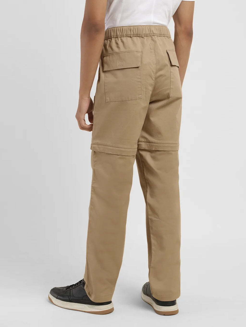 Men's Khaki Regular Fit Cargos