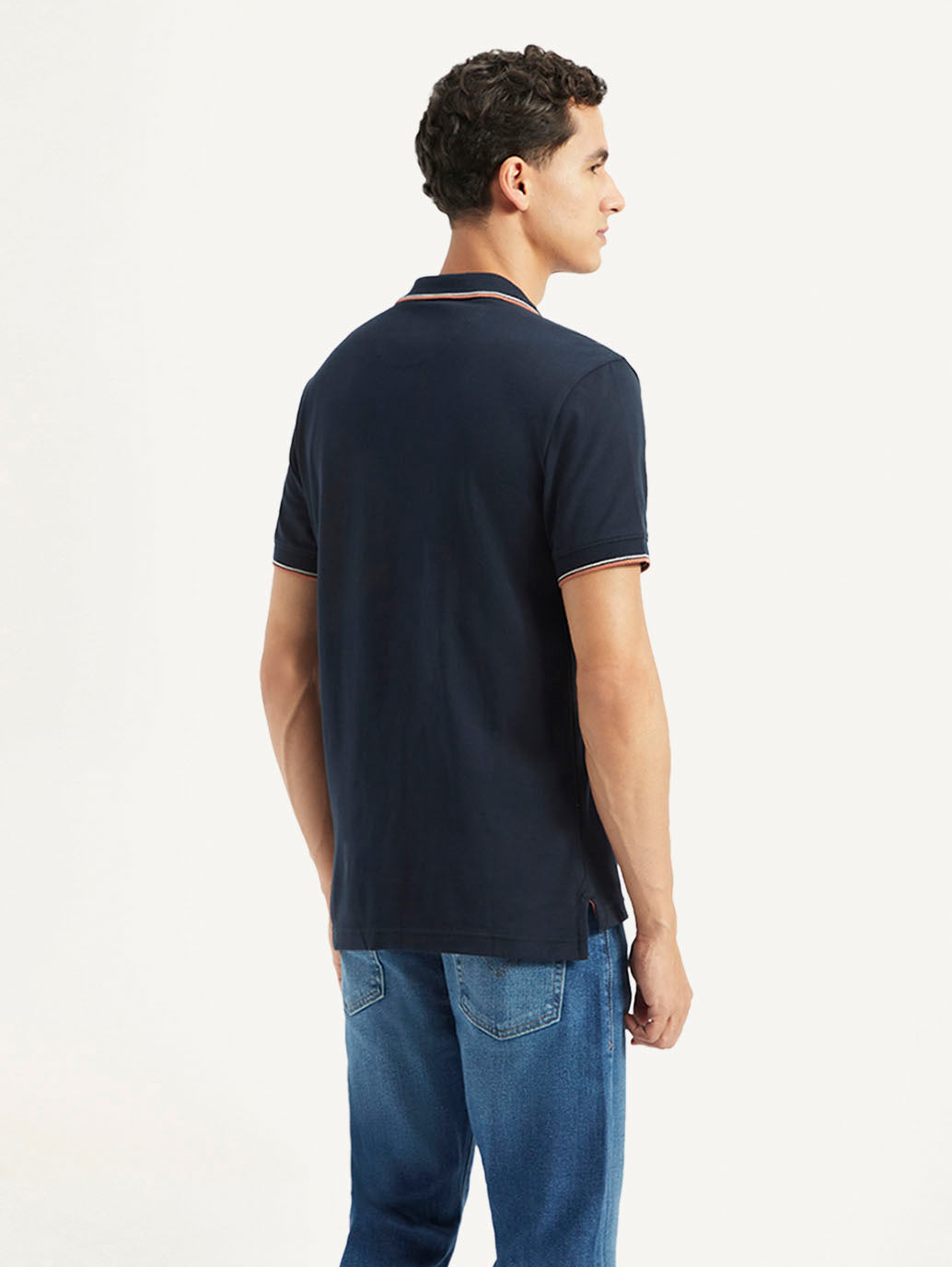 Men's Solid Slim Fit Polo T-shirt