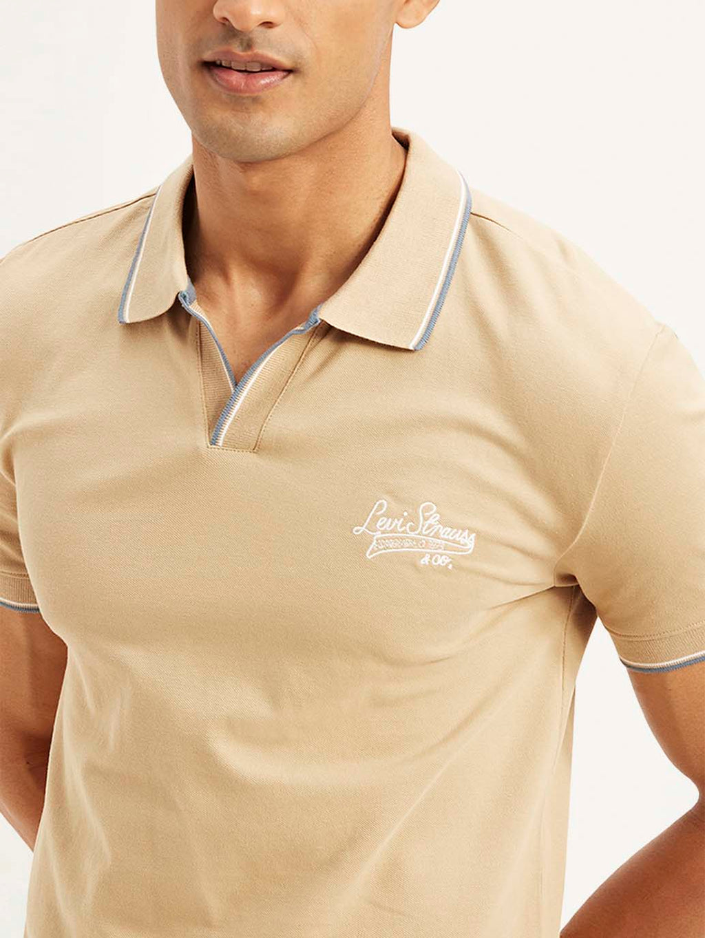 Men's Solid Slim Fit Polo T-shirt