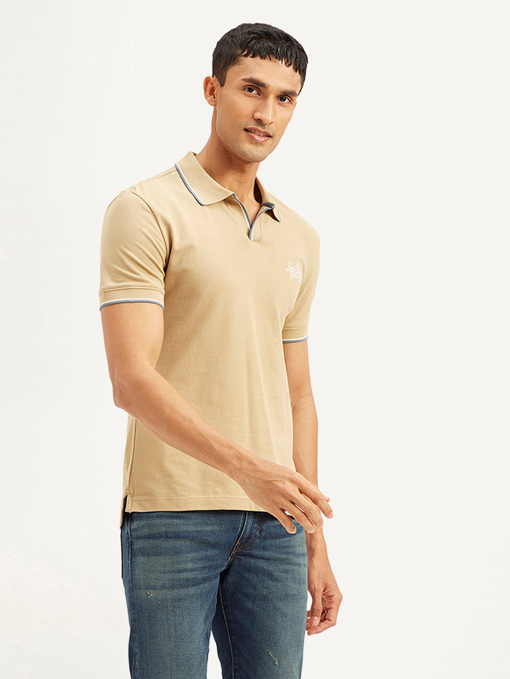 Men's Solid Slim Fit Polo T-shirt