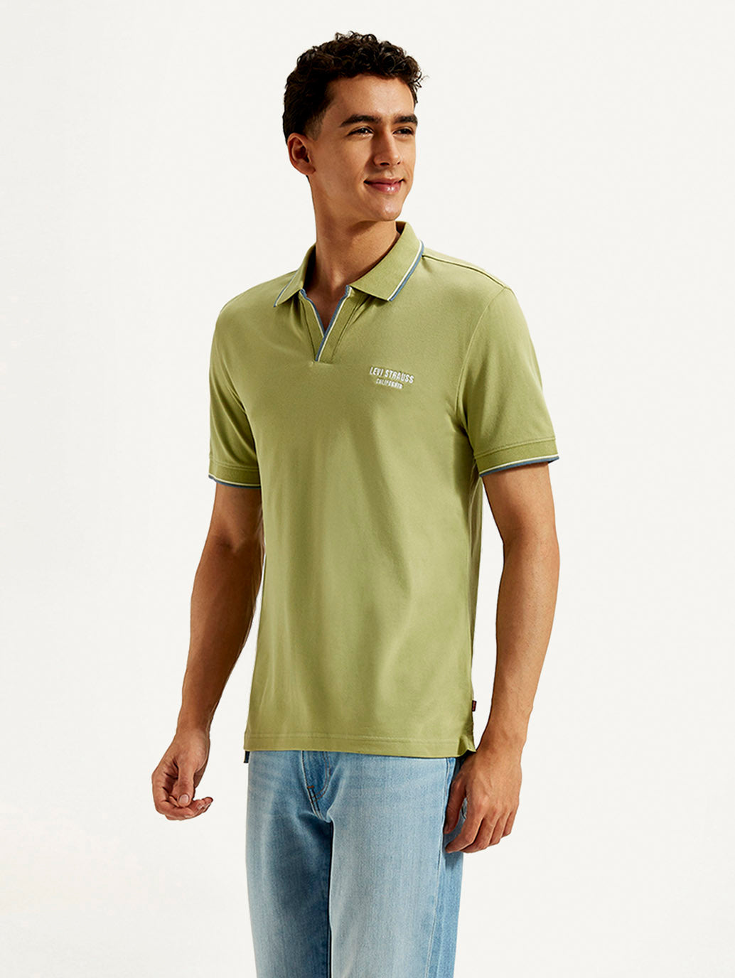 Men's Solid Slim Fit Polo T-shirt