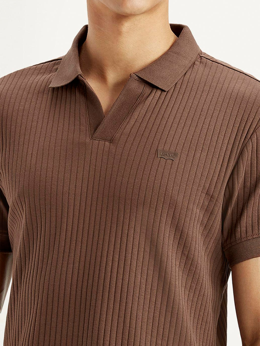 Men's Textured Slim Fit Polo T-shirt