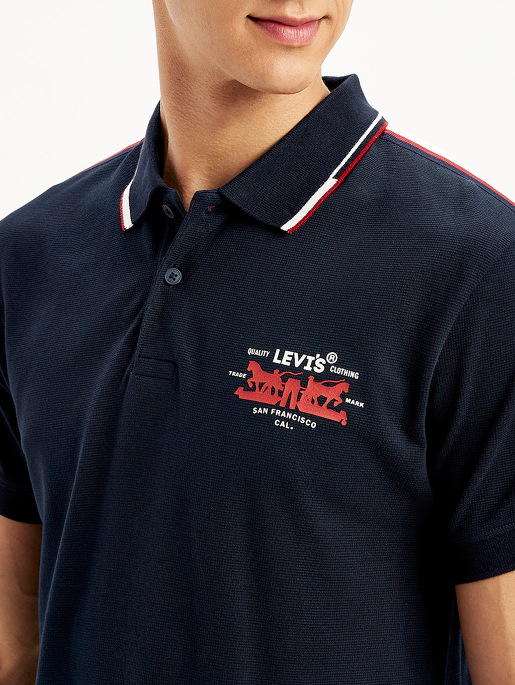 Men's Solid Slim Fit Polo T-shirt