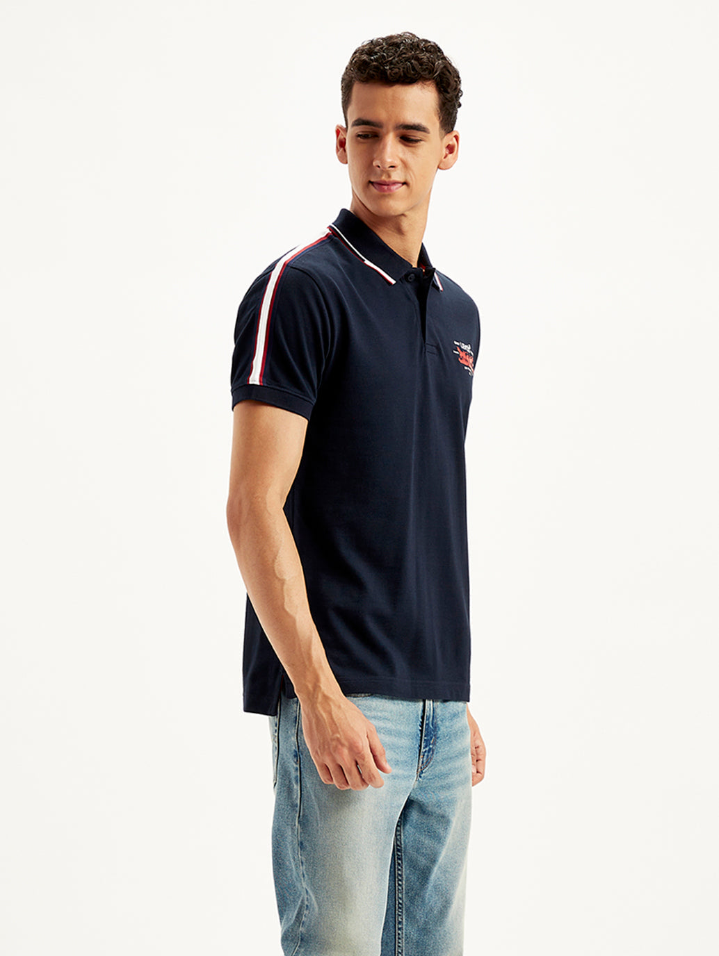 Men's Solid Slim Fit Polo T-shirt