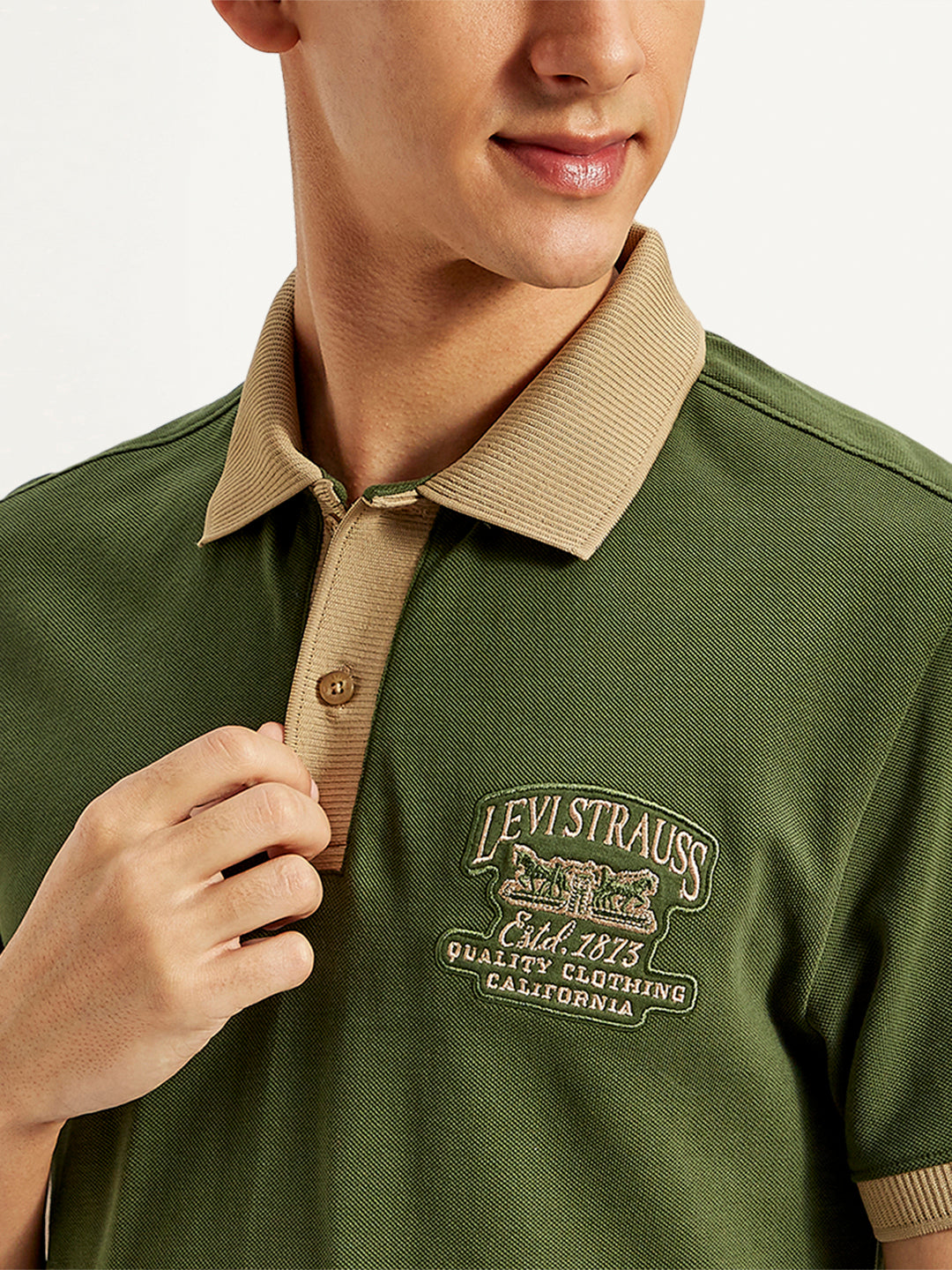 Men's Patchwork Slim Fit Polo T-Shirt