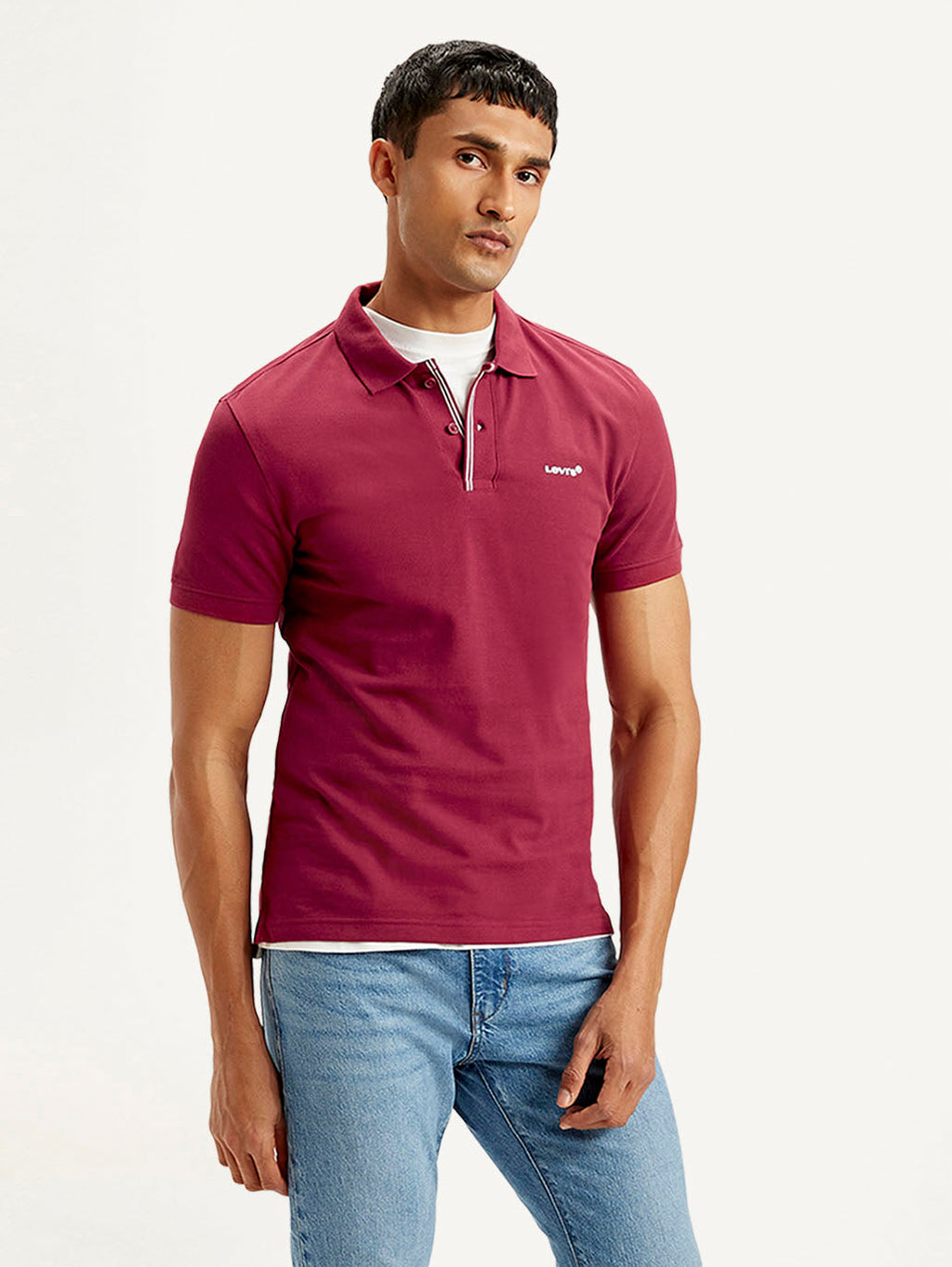 Men's Solid Slim Fit Polo T-shirt