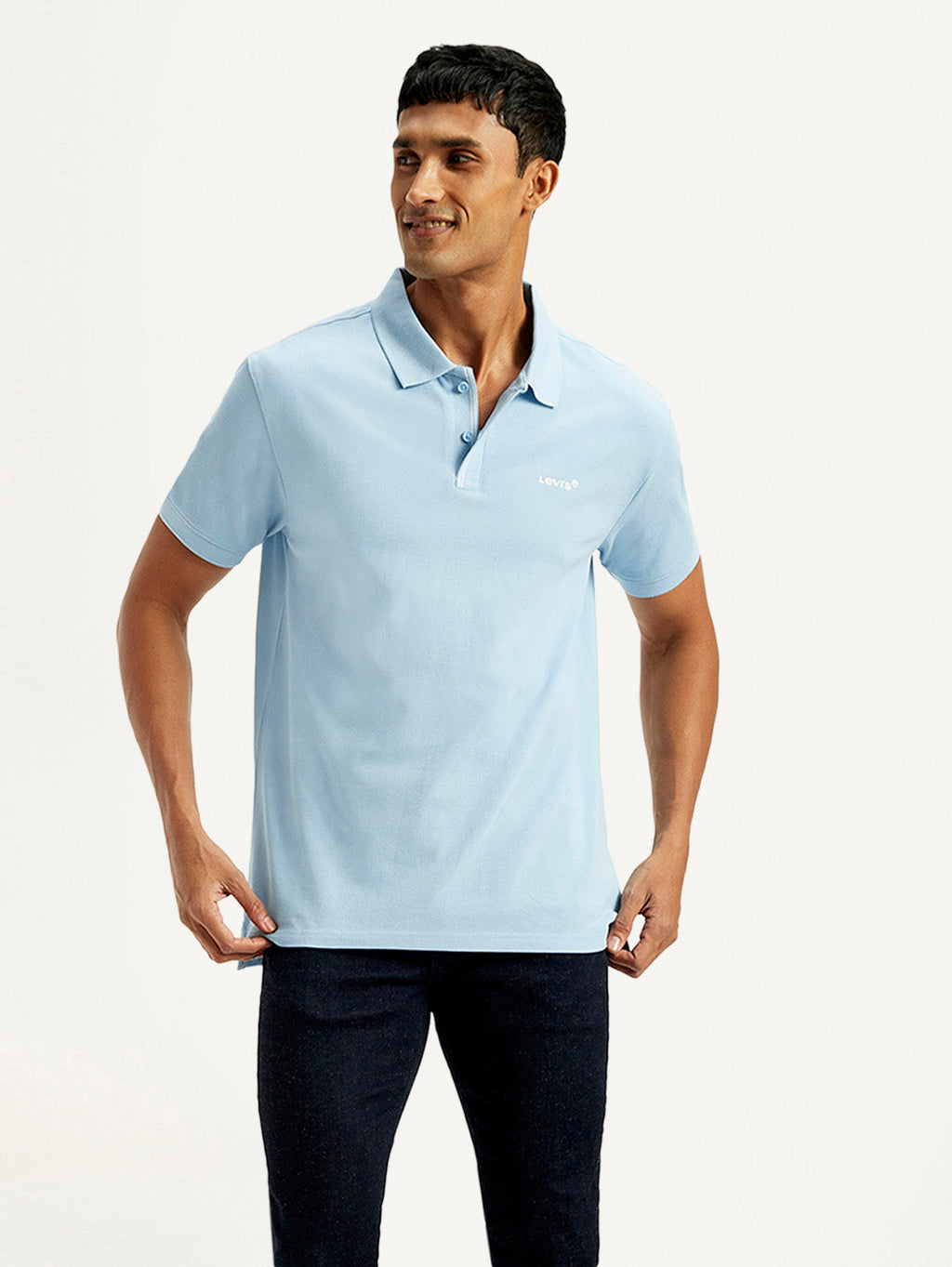 Men's Solid Slim Fit Polo T-shirt