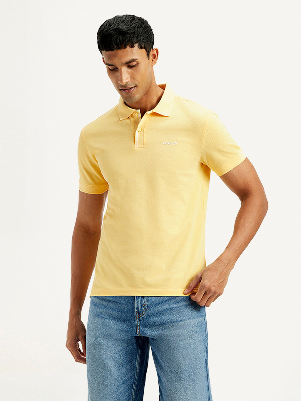 Men's Solid Slim Fit Polo T-shirt