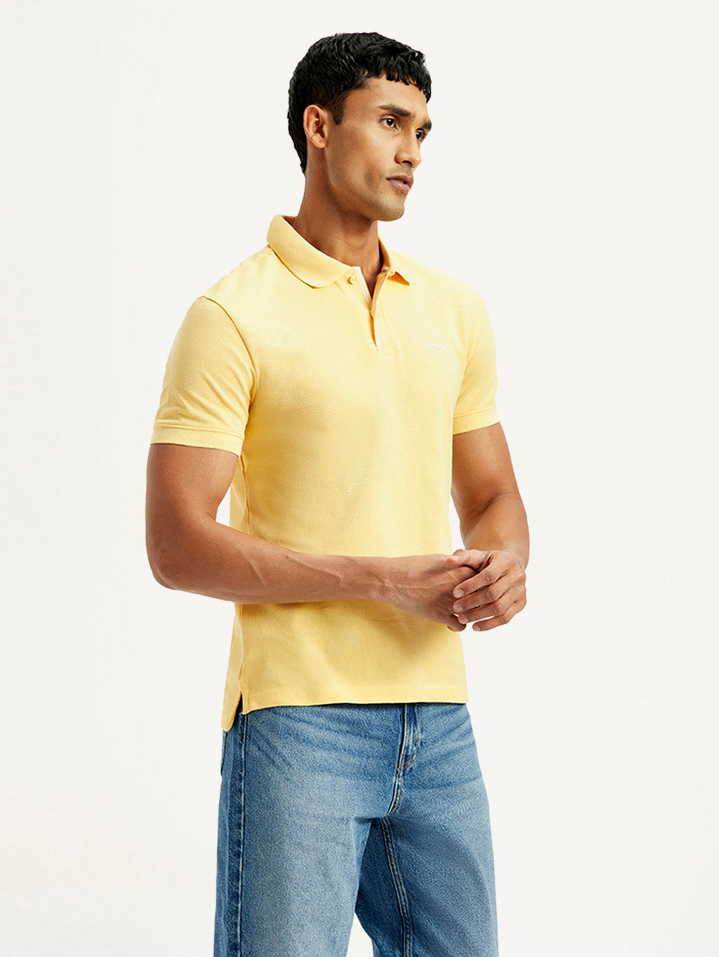 Men's Solid Slim Fit Polo T-shirt