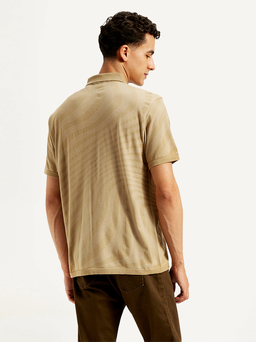 Men's Abstract Print Slim Fit Polo T-Shirt