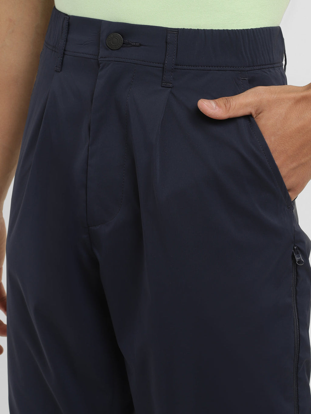 Men's Navy Regular Fit Detachable Cargo
