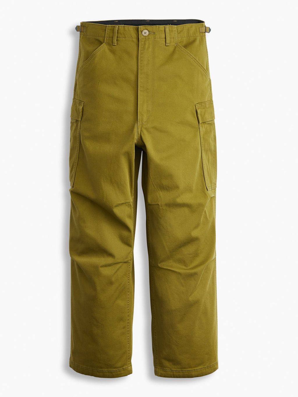 Men's Olive Loose Fit Cargo Trousers