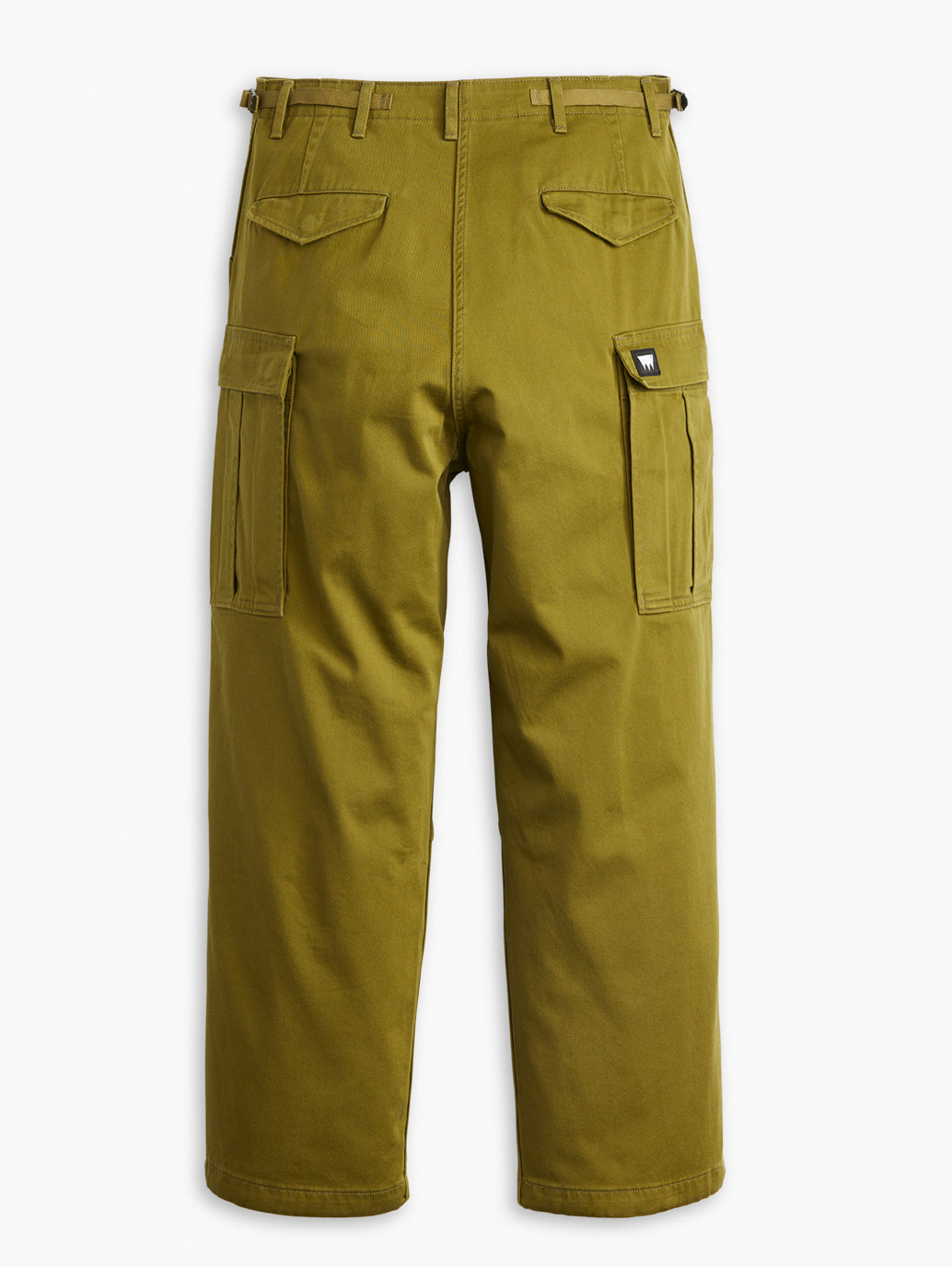 Men's Olive Loose Fit Cargo Trousers