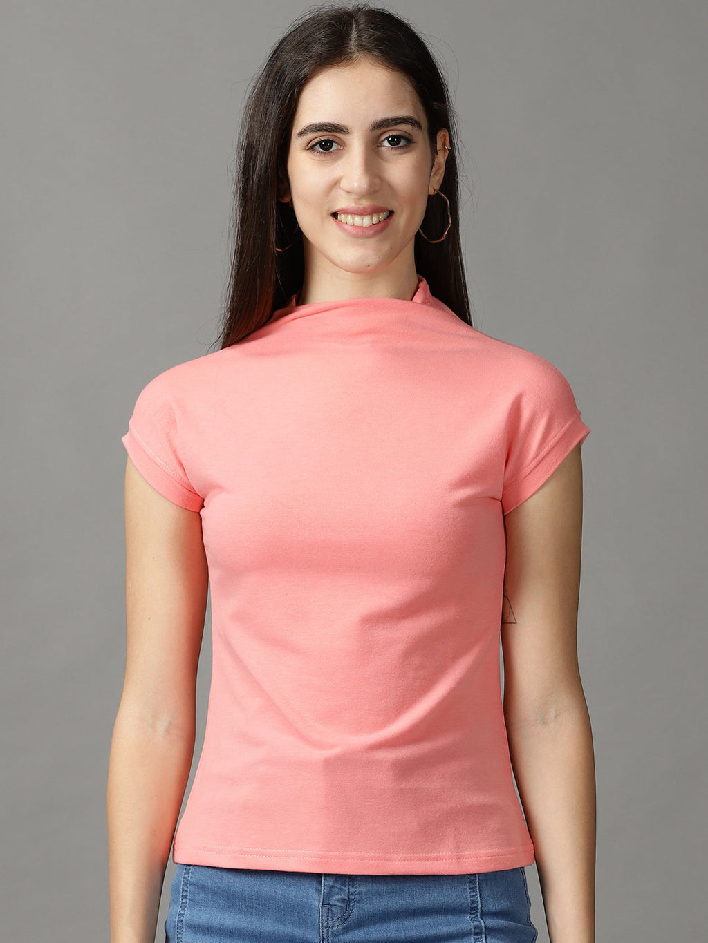 Women's Coral Extended Sleeves Top